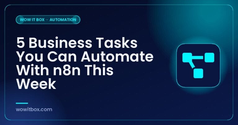 5 Business Tasks You Can Automate With n8n This Week - Wow IT Box blog